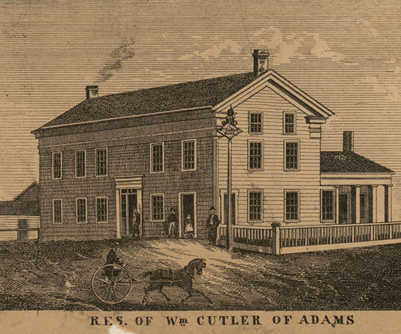 Residence, Wm. Cutler, Cutler Hotel, Adams, Hillsdale 1857