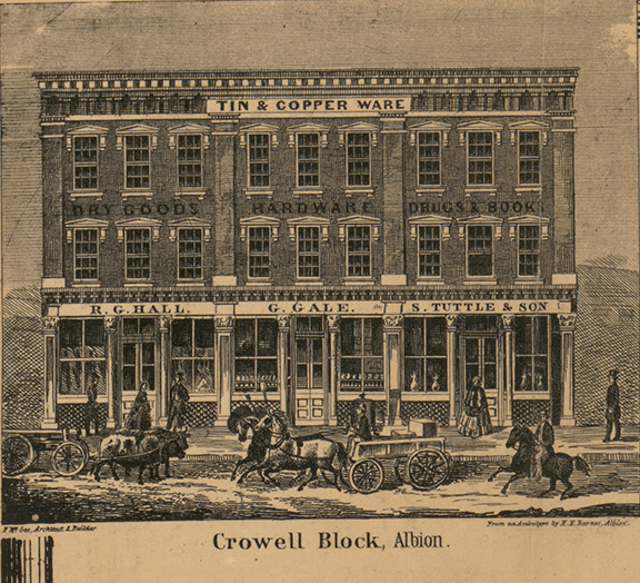 Crowell Block - Albion, Calhoun 1858