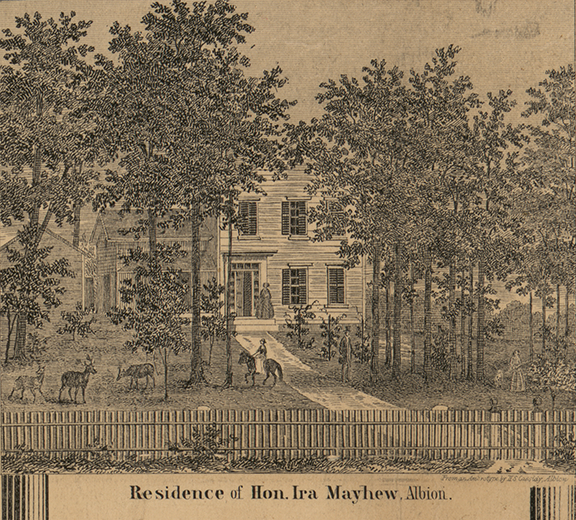 Residence, Hon. Ira Mayhew - Albion, Calhoun 1858