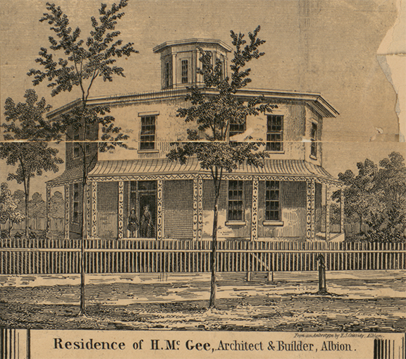 Residence, H.McGee, Architect & Builder - Albion, Calhoun 1858