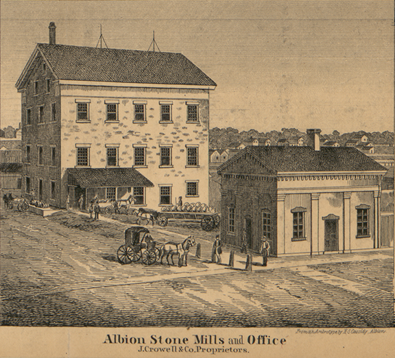 Albion Stone Mills, J. Crowell & Co., Proprietors - Albion, Calhoun 1858