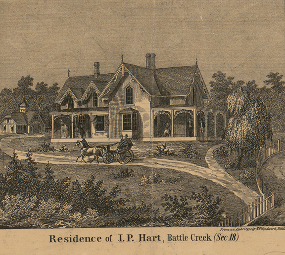 Residence, I.P. Hart, Section 18 - Battle Creek, Calhoun 1858