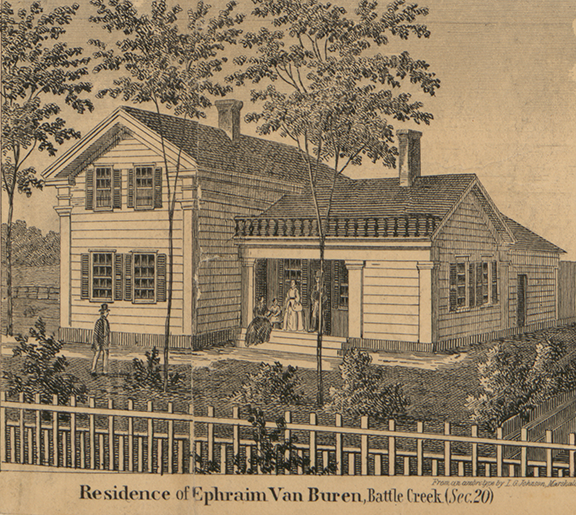 Residence, Ephraim Van Buren - Battle Creek, Calhoun 1858