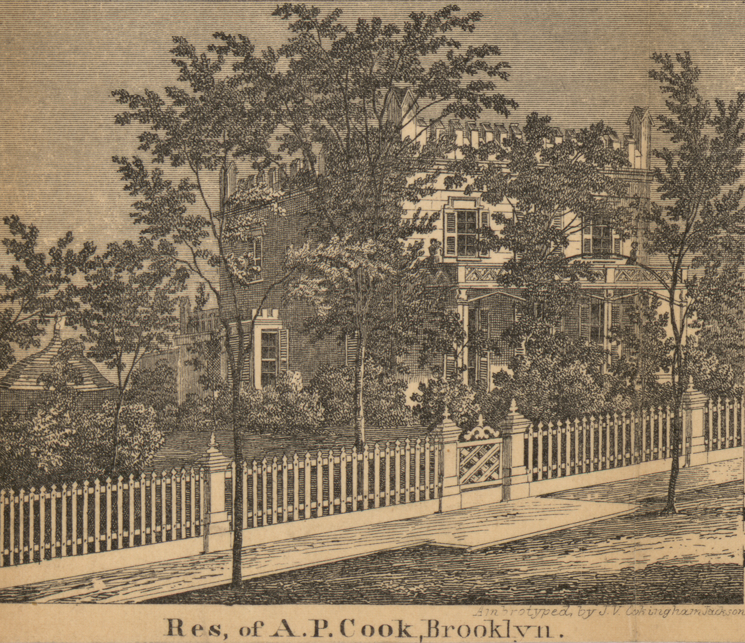 Residence, A.P. Cook, Brooklyn, Jackson 1858