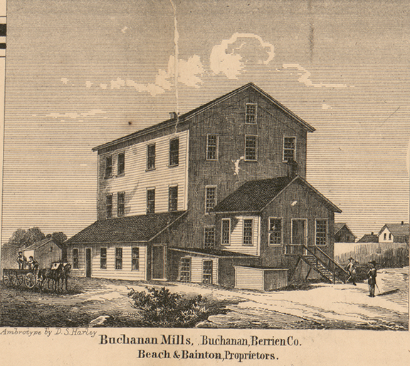 Buchanan Mills, Beach & Bainton Proprietors, - Buchanan, Berrien 1860