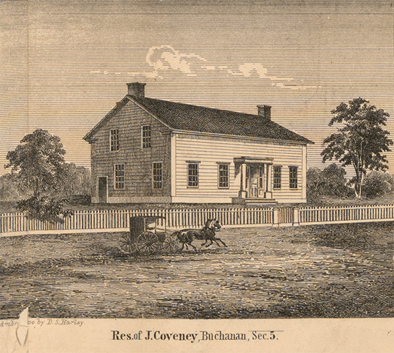Residence, J. Coveney, Section 5 - Buchanan, Berrien 1860