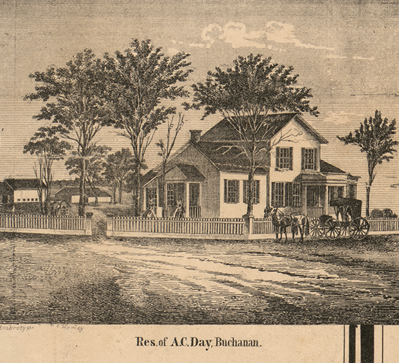 Residence, A.C. Day - Buchanan, Berrien 1860