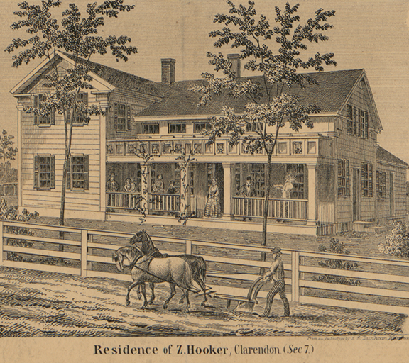 Residence, Z. Hooker, Section 7 - Clarendon, Calhoun 1858