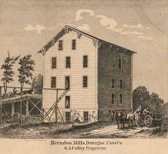 Herndon Mills, G.A. Colby Proprietor - Dowagiac, Cass 1860