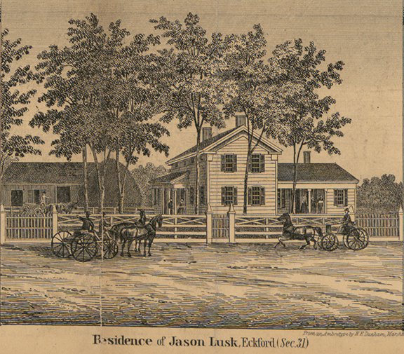 Residence, Jason Lusk, Section 31 - Eckford, Calhoun 1858