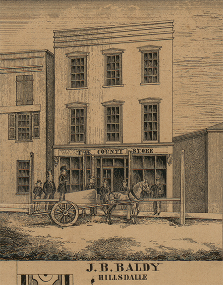 The County Store, J.B. Baldy, Fayette, Hillsdale 1857