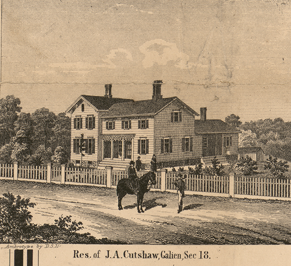 Residence, J.A. Cutshaw, Section 18 - Galien, Barrien 1860