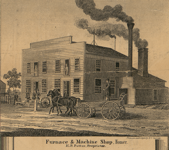 Furnace & Machine Shop, E.P. Potter, Proprietor - Homer, Calhoun 1858