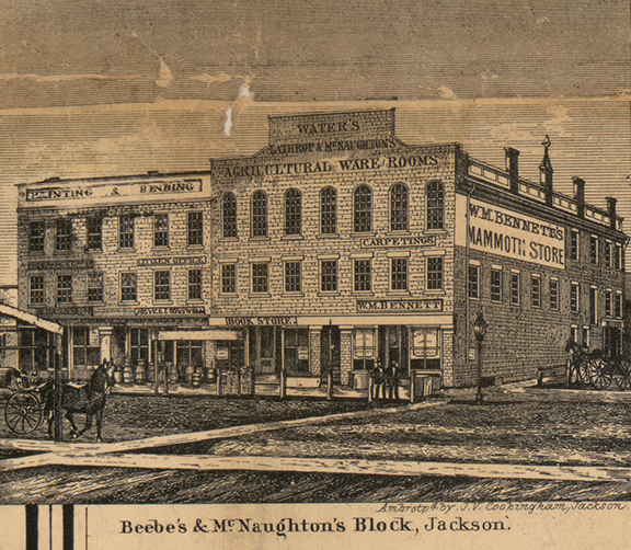 Beebe's & McNaughton's Block, Jackson, Jackson 1858