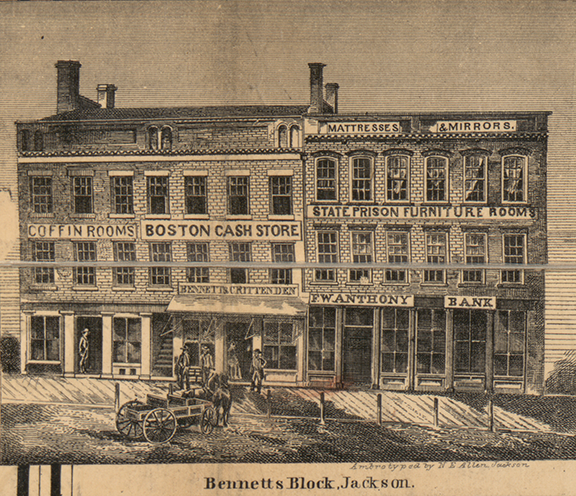Bennetts Block, Jackson, Jackson 1858