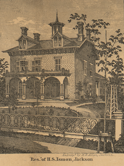 Residence, H.S. Ismon, Jackson, Jackson 1858