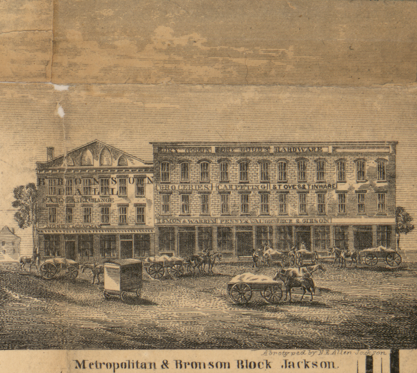 Metropolitan & Bronson Block, Jackson, Jackson 1858
