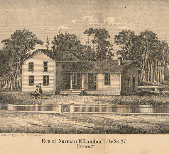 Residence, Norman E. Landon, Section 27 - Lake, Berrien 1860
