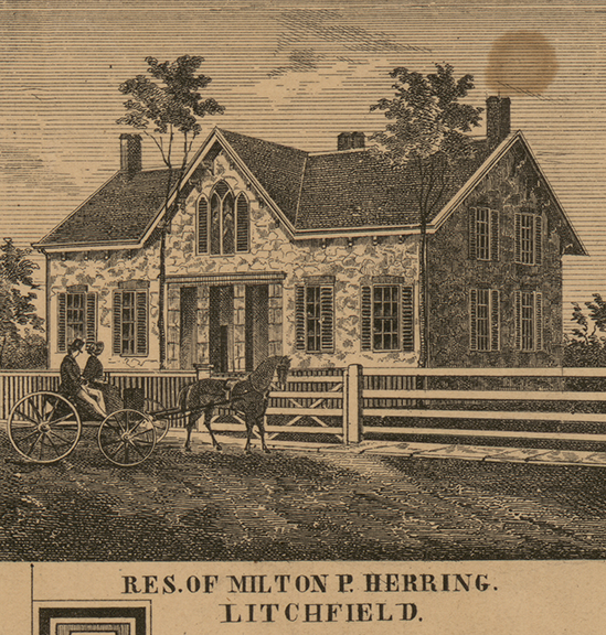 Residence, Milton P. Herring, Litchfield, Hillsdale 1857
