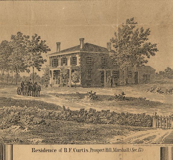 Residence, B.F. Curtis, Prospect Hill - Marshall, Calhoun 1858