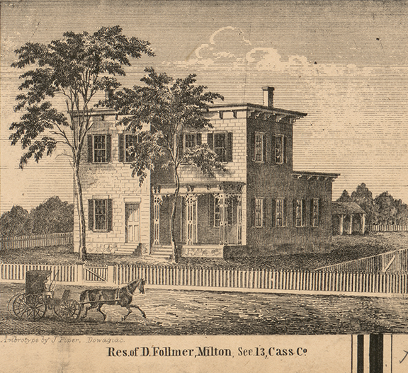 Residence, D. Follmer, Section 13 - Milton, Cass 1860
