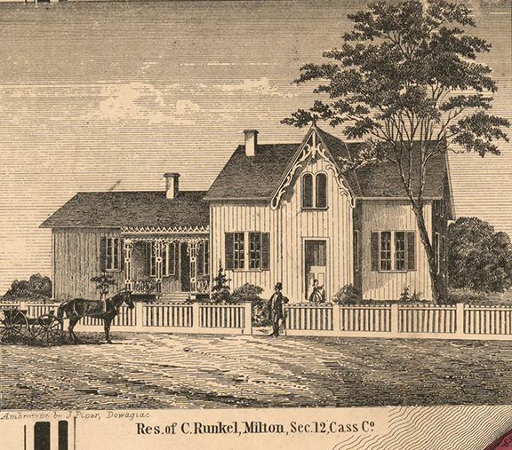 Residence, C. Runkel, Section 12 - Milton, Cass 1860