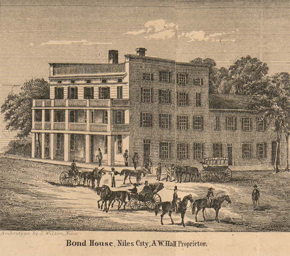 Bond House, A.W. Hall, Proprietor - Niles, Berrien 1860