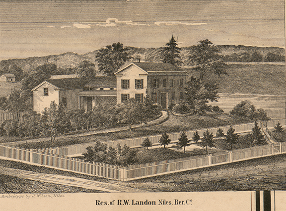 Residence, R. W. Landon - Niles, Berrien 1860