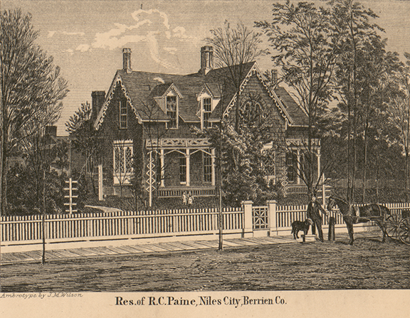 Residence, R. C. Paine - Niles, Berrien 1860