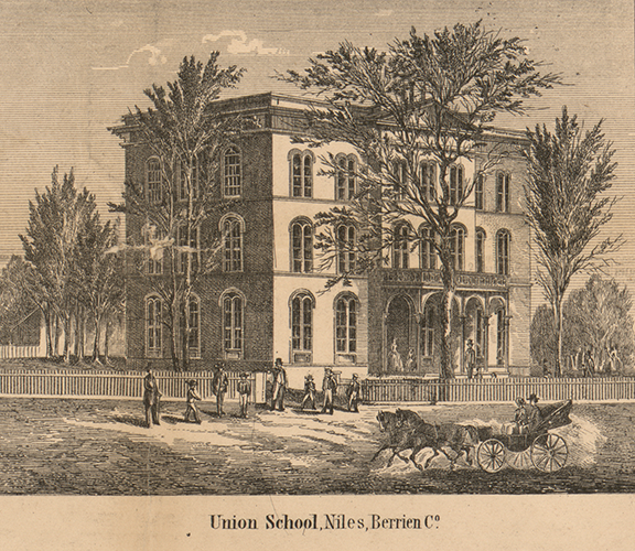 Union School - Niles, Berrien 1860