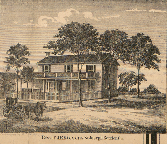 Residence, J.E. Stevens - St. Joseph, Berrien 1860