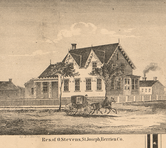 Residence, O. Stevens - St. Joseph, Berrien 1860