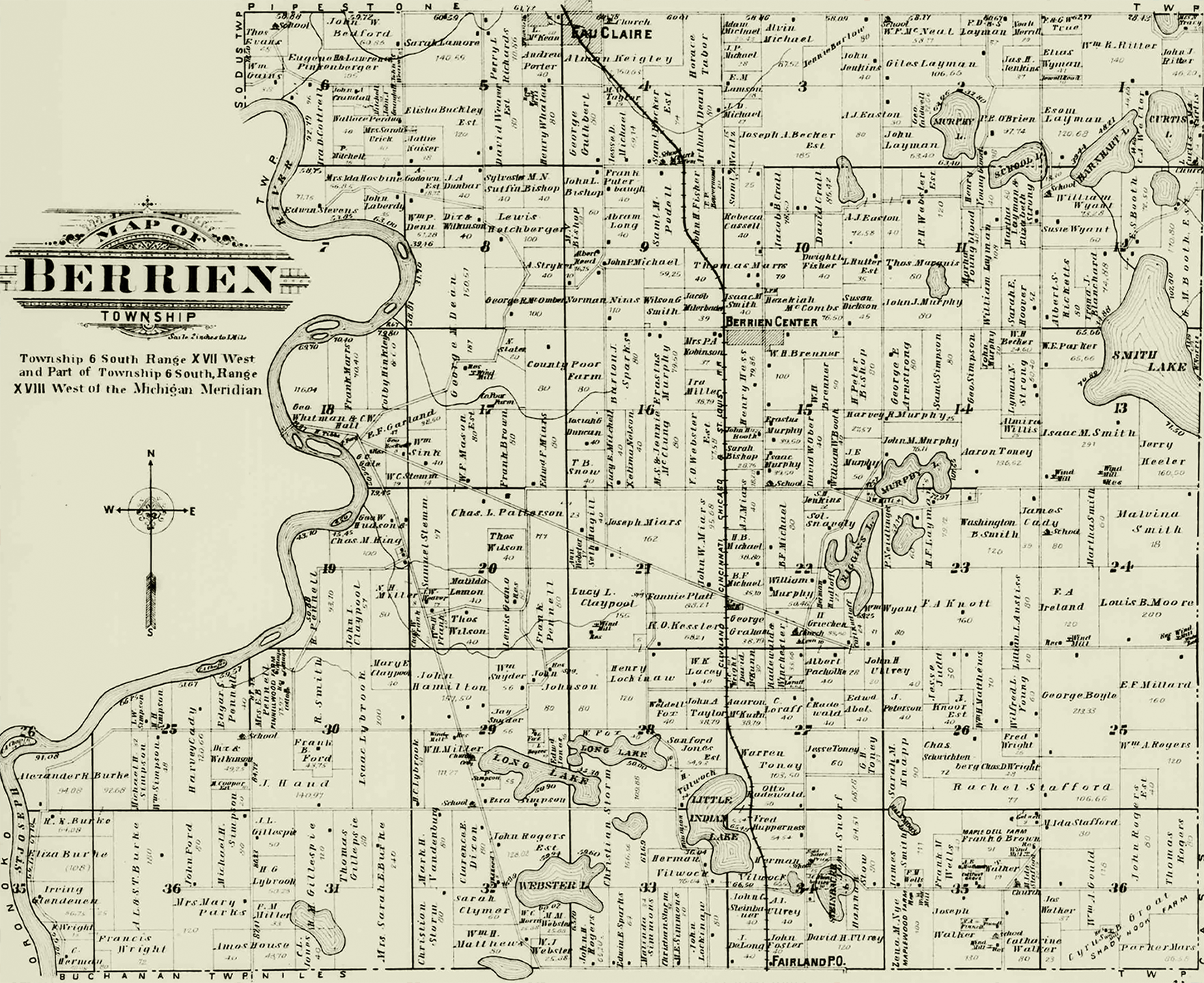 1903 Berrien Township, Michigan landownership map