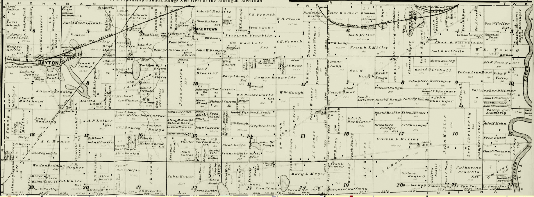 1903 Bertrand Township, Michigan landownership map