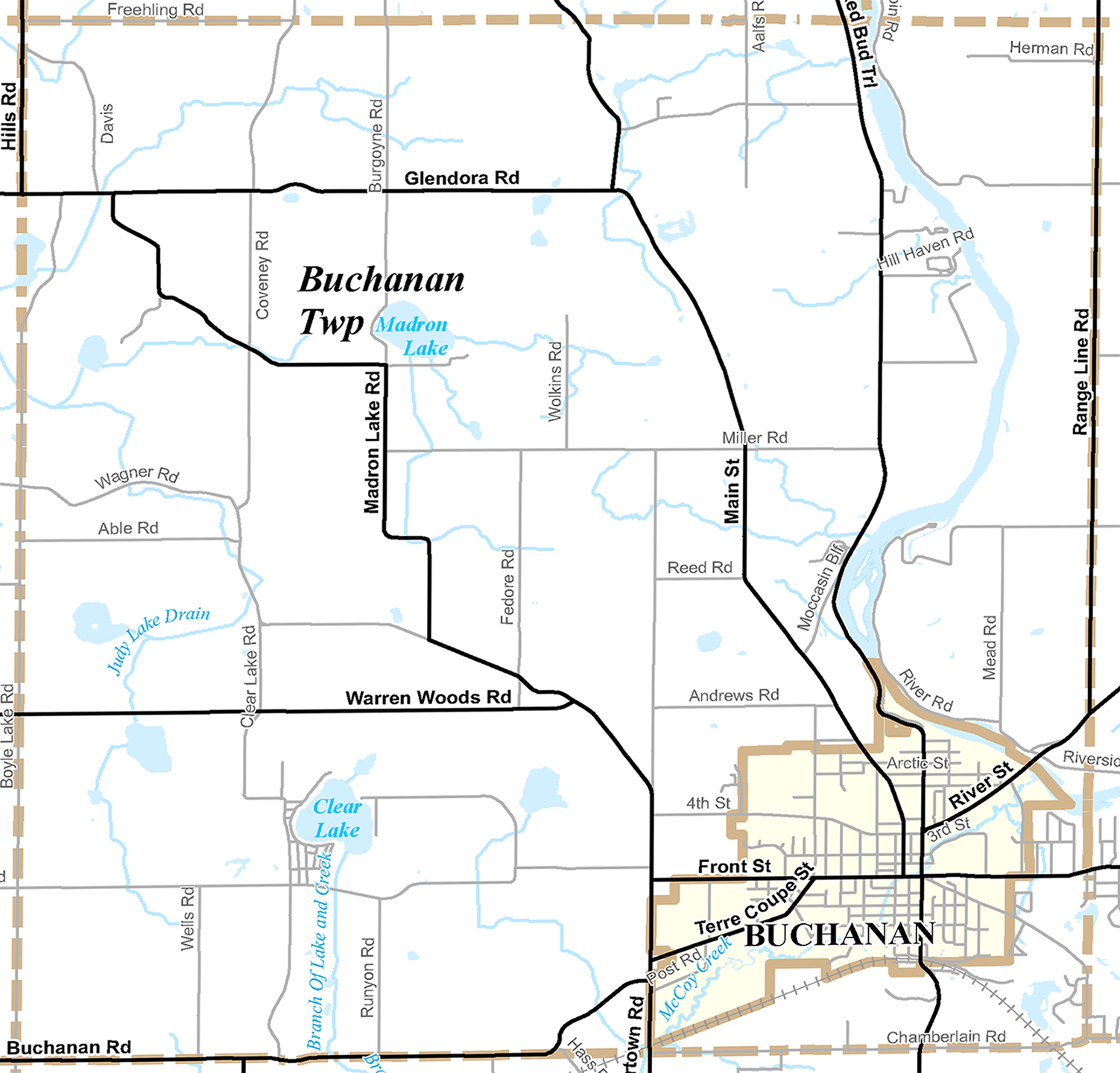 2009 Buchanan Township, Michigan map