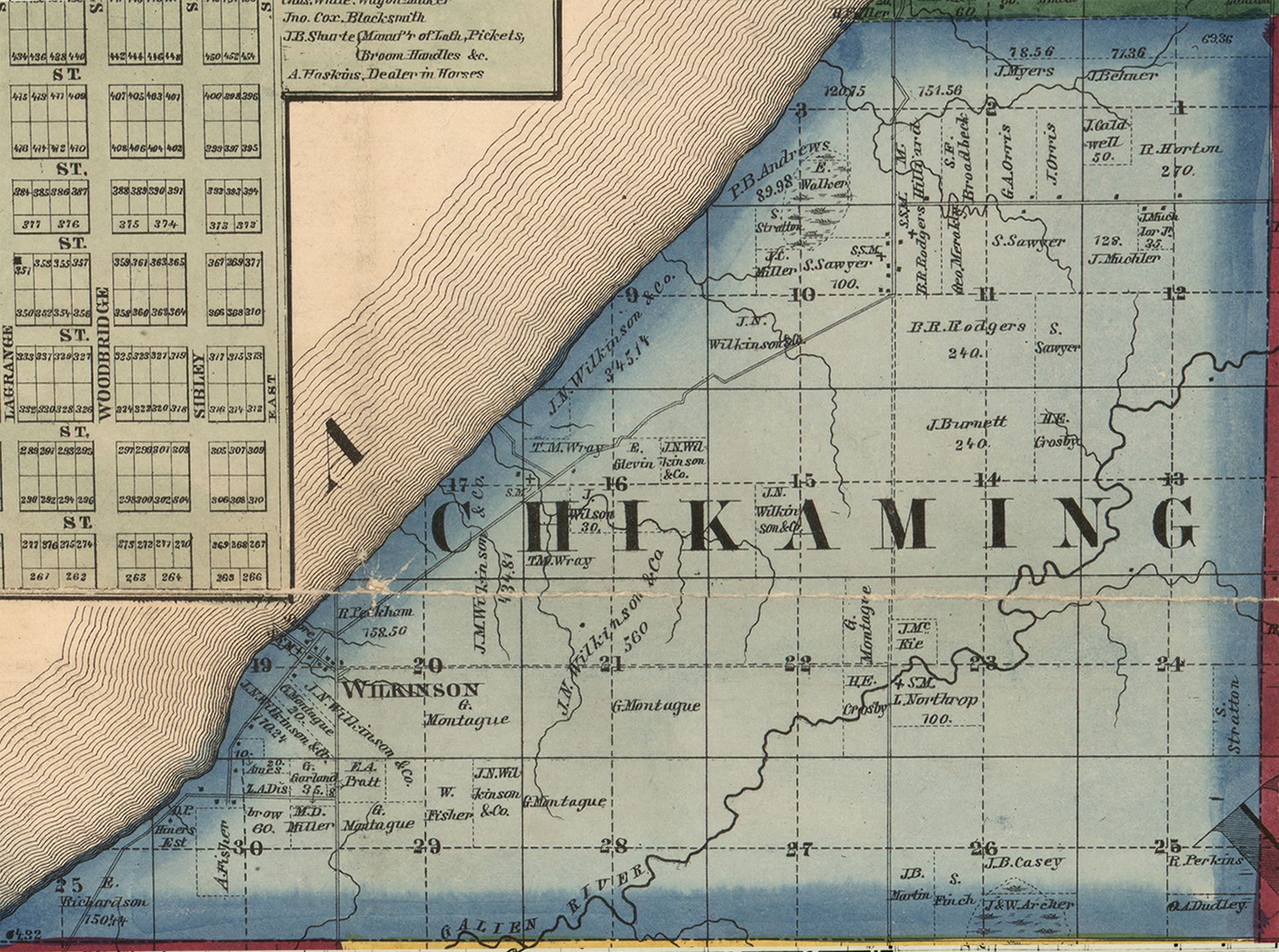 1860 Chikaming Township, Michigan landownership map