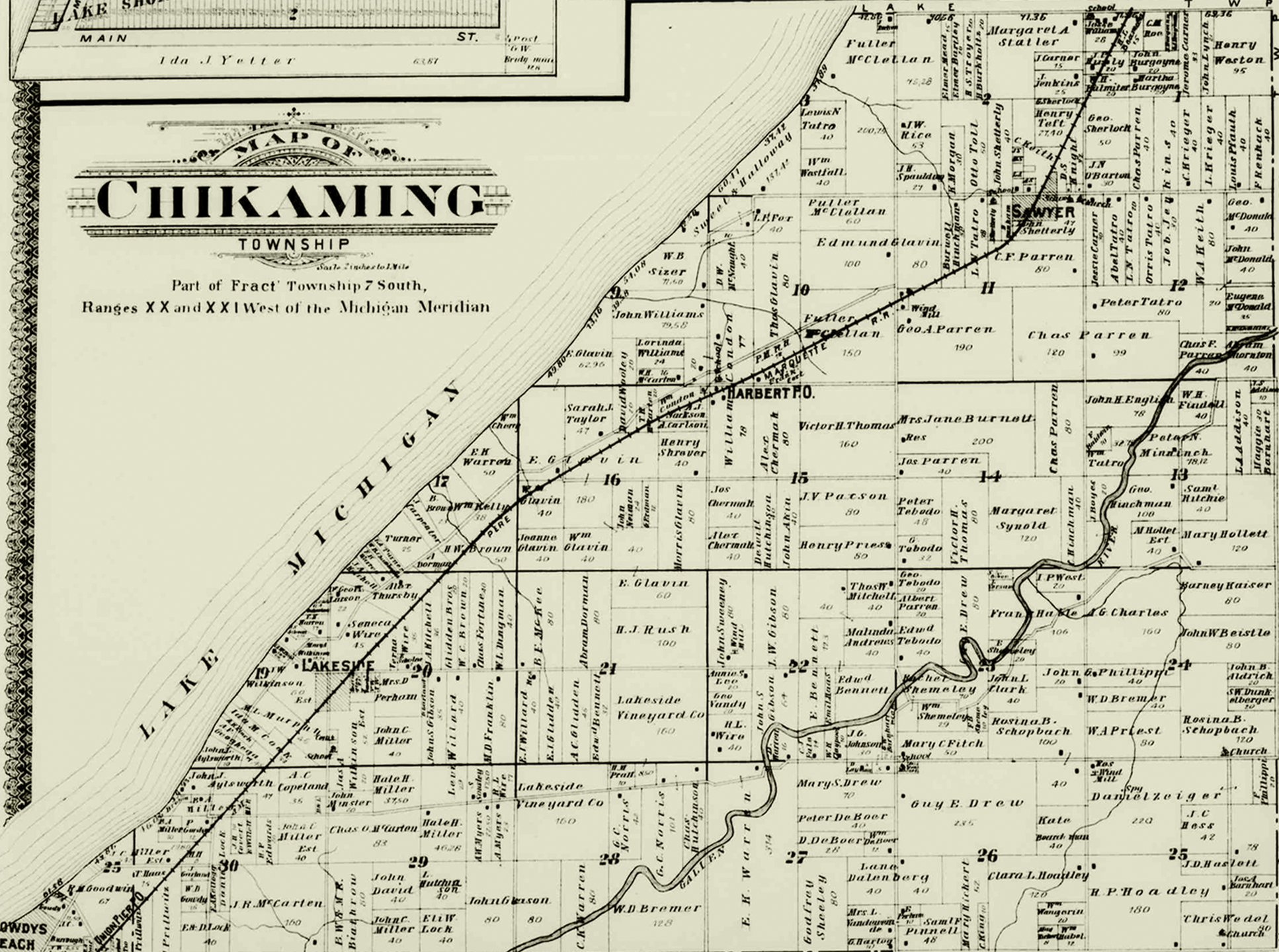 1903 Chikaming Township, Michigan landownership map