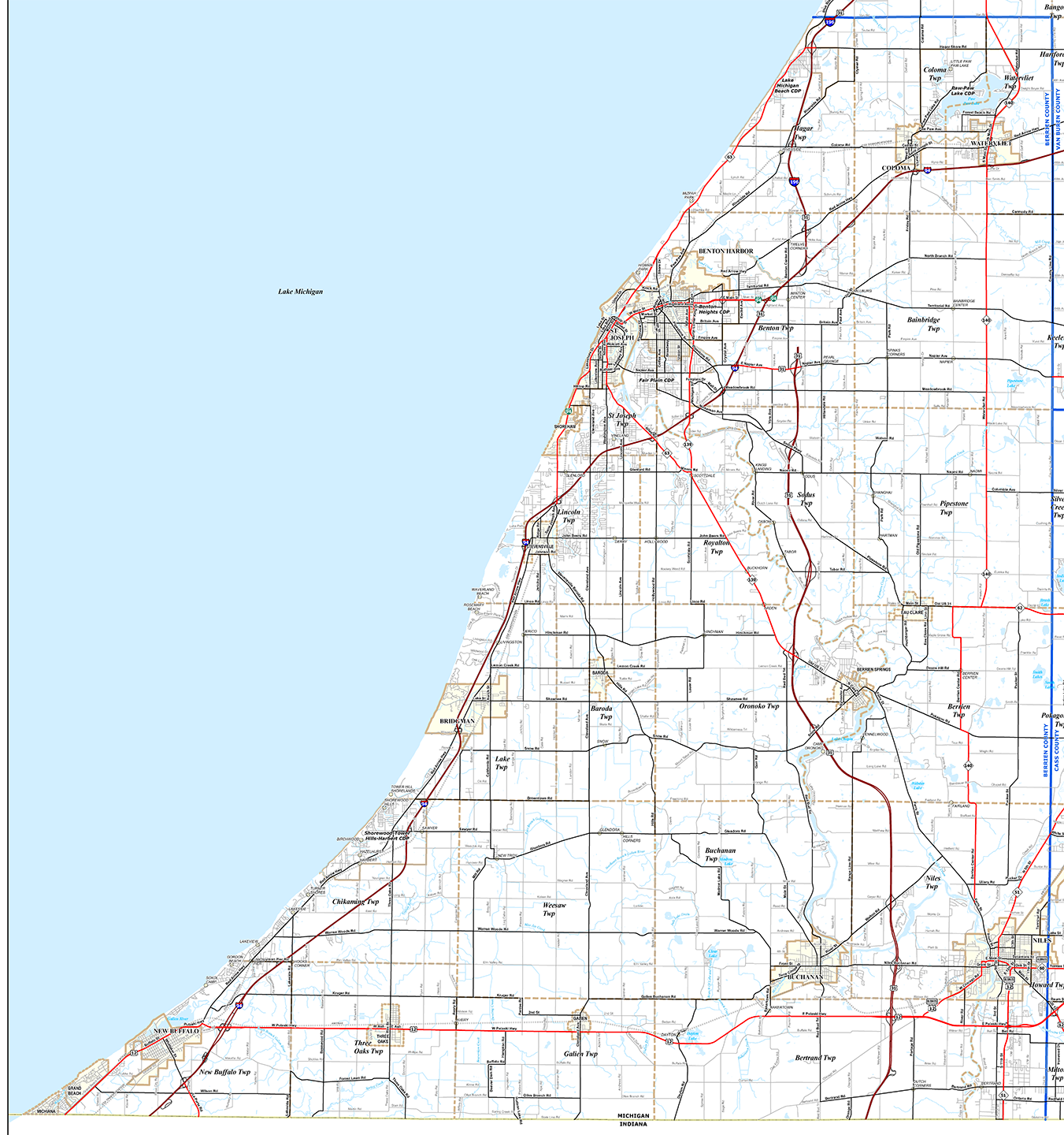 2009 Berrien County Michigan map