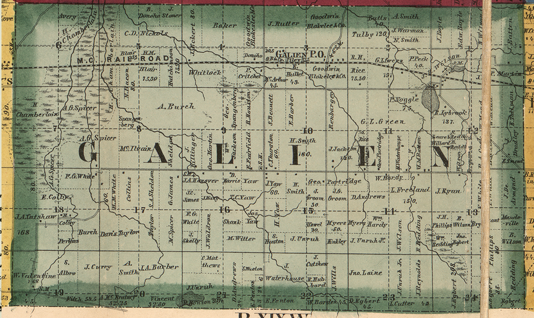1860 Galien Township, Michigan landownership map