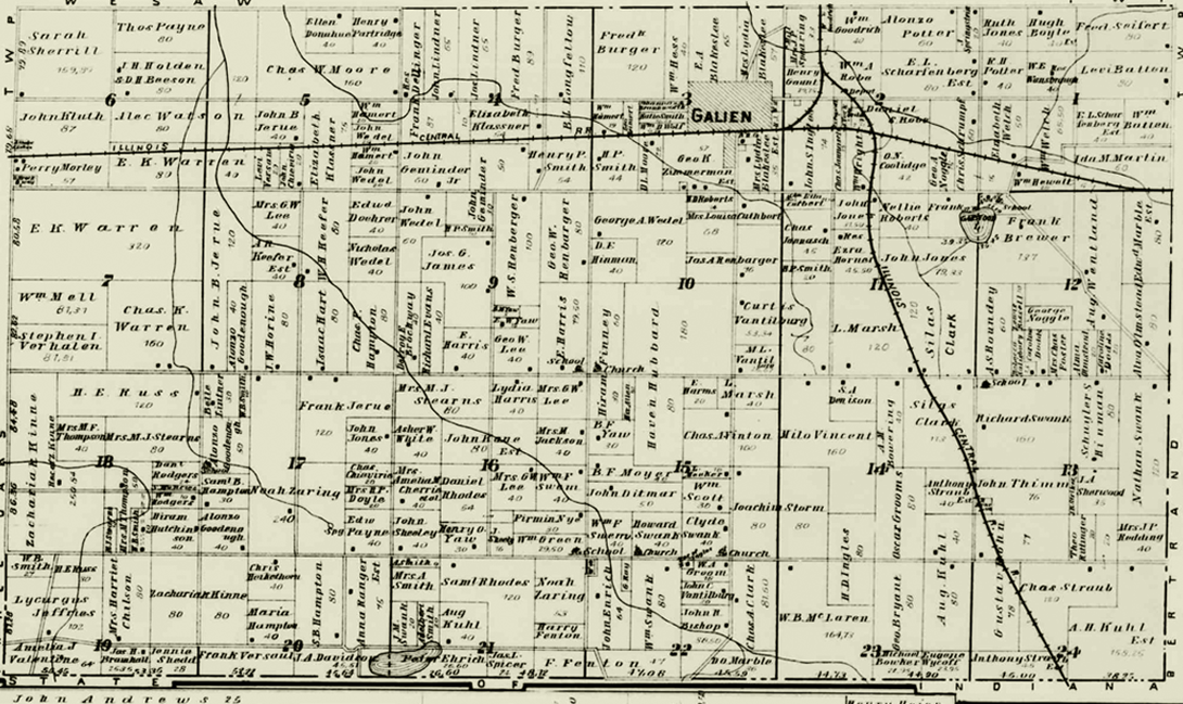 1903 Galien Township, Michigan landownership map