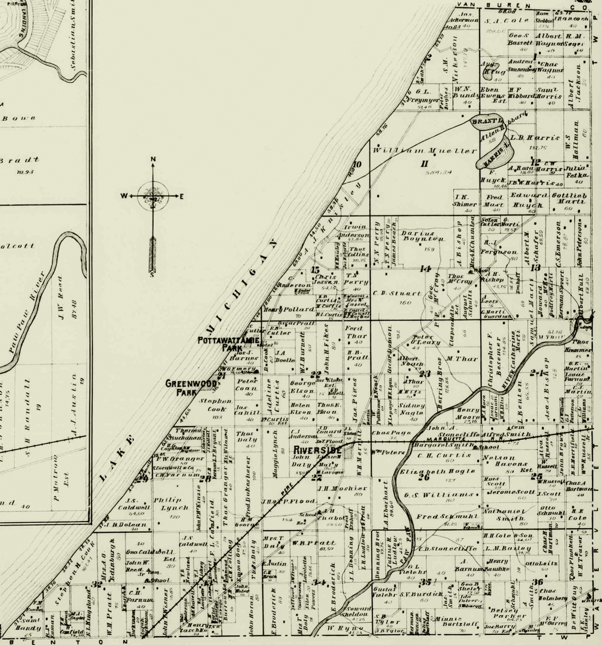 1903 Hagar Township, Michigan landownership map
