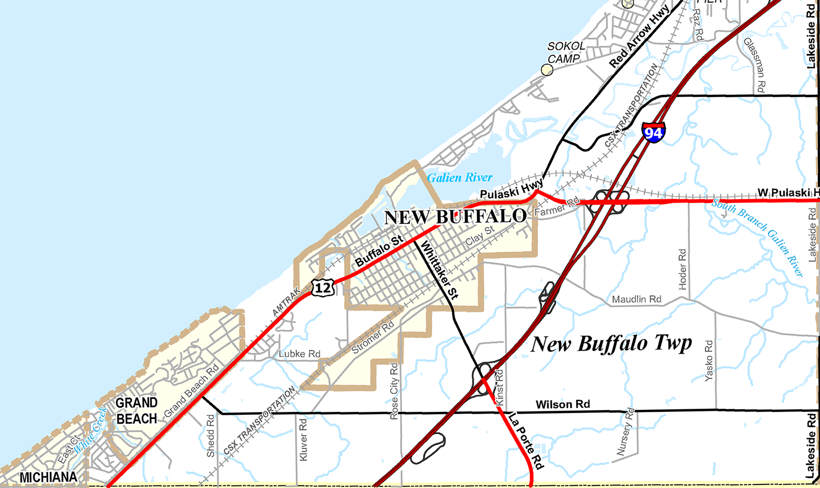 2009 New Buffalo Township, Michigan map