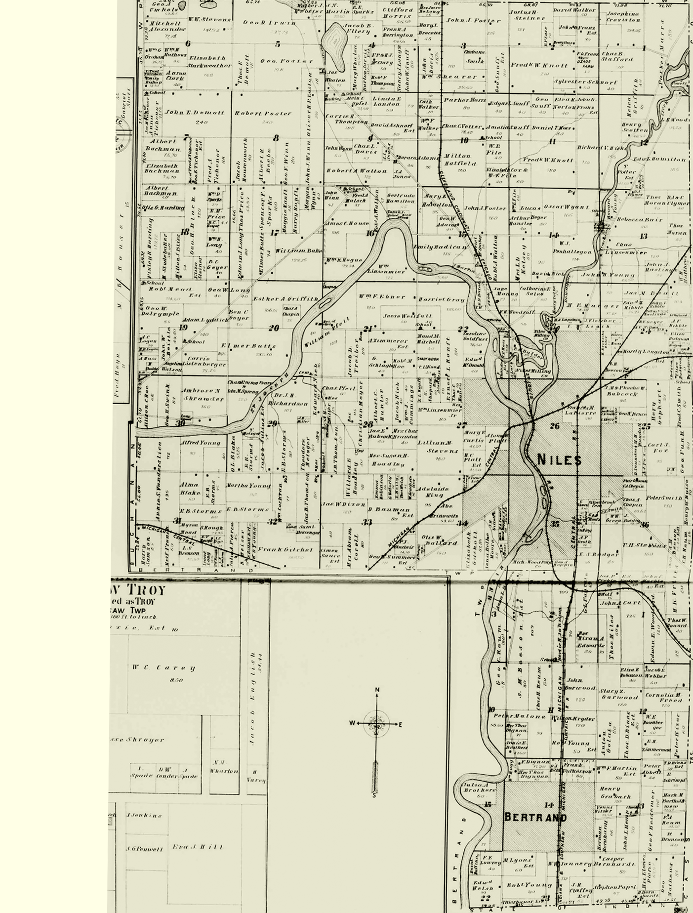 1903 Niles Township, Michigan landownership map