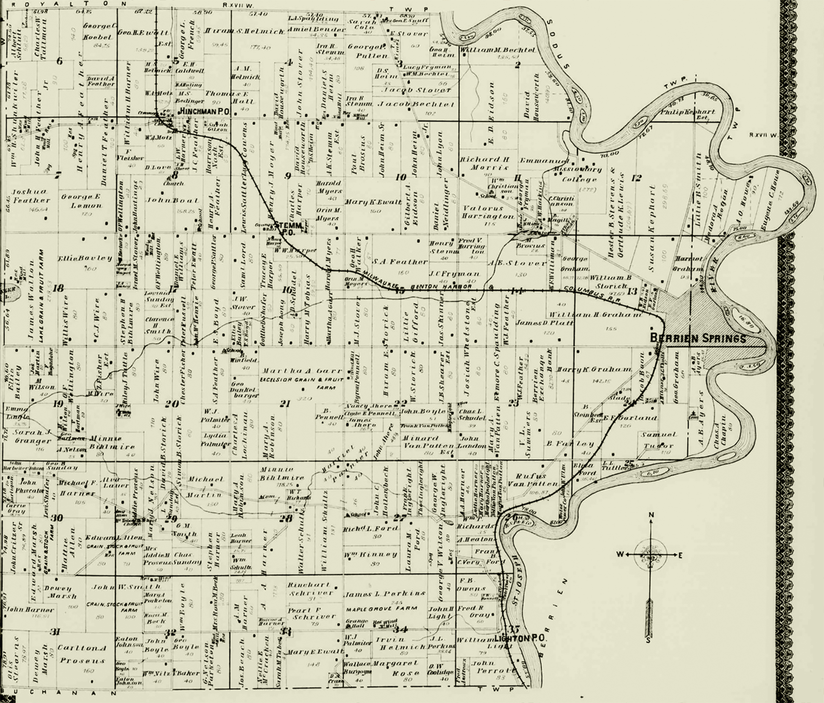 1903 Oronoko Township, Michigan landownership map