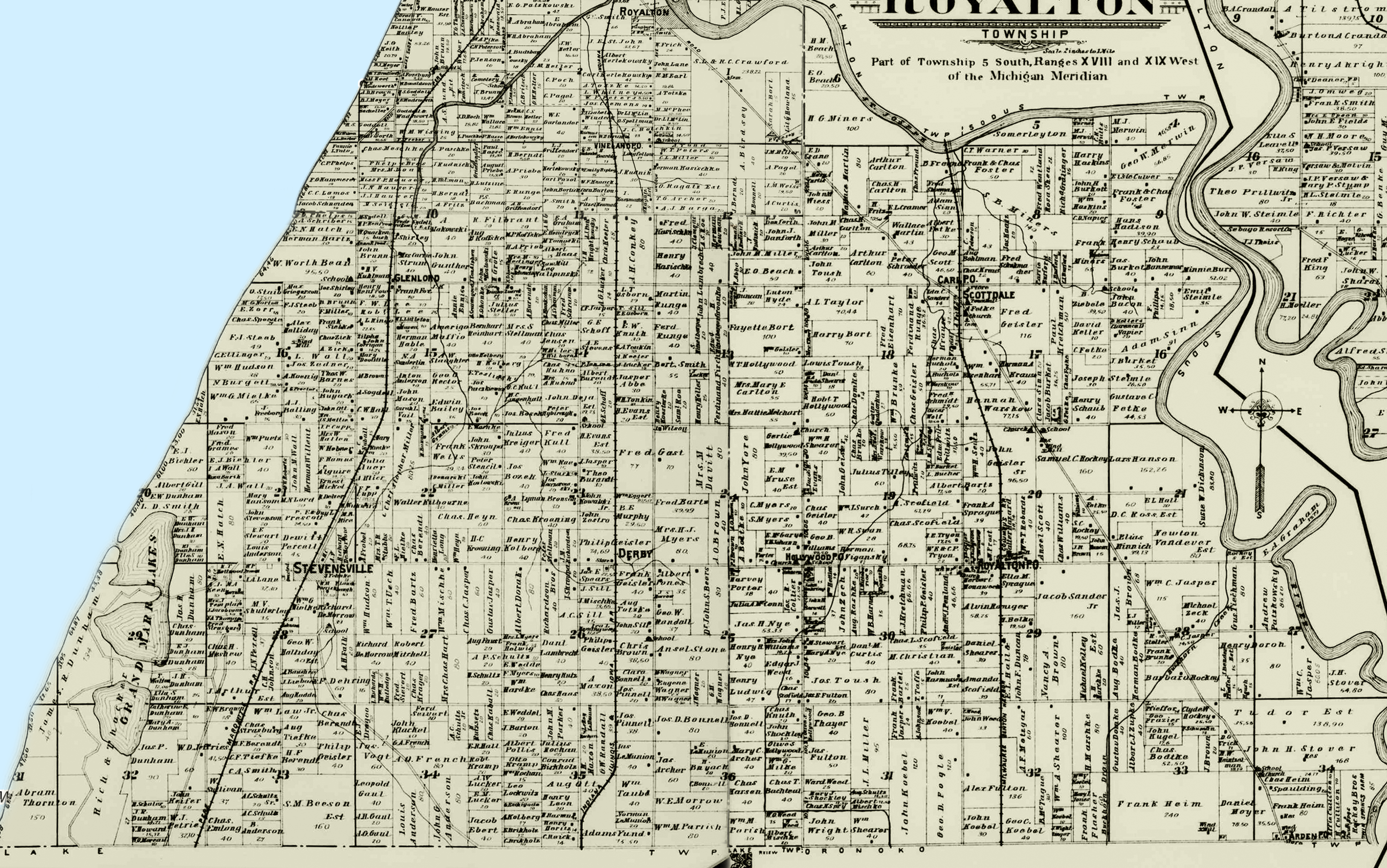 1903 Royalton Township, Michigan landownership map