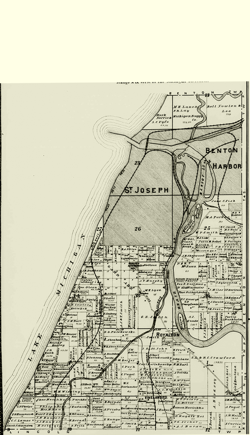 1903 St Joseph Township, Michigan landownership map