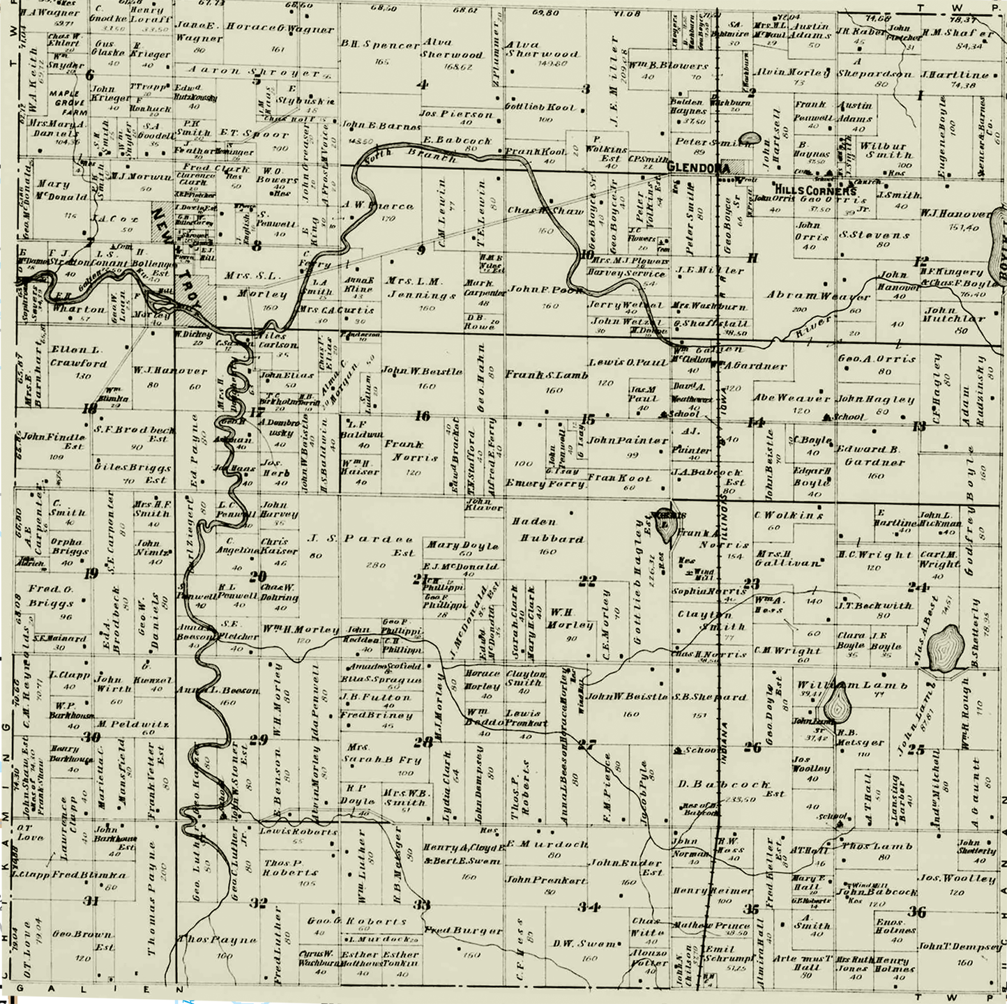 1903 Weesaw Township, Michigan landownership map