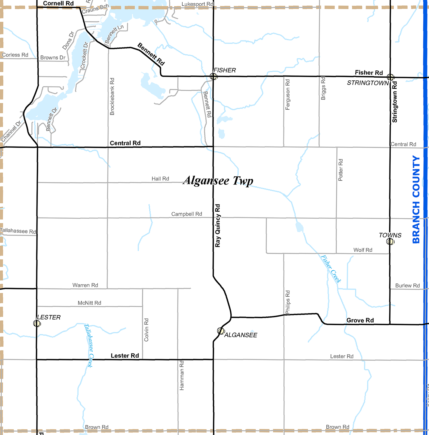 2009 Algansee Township, Michigan map