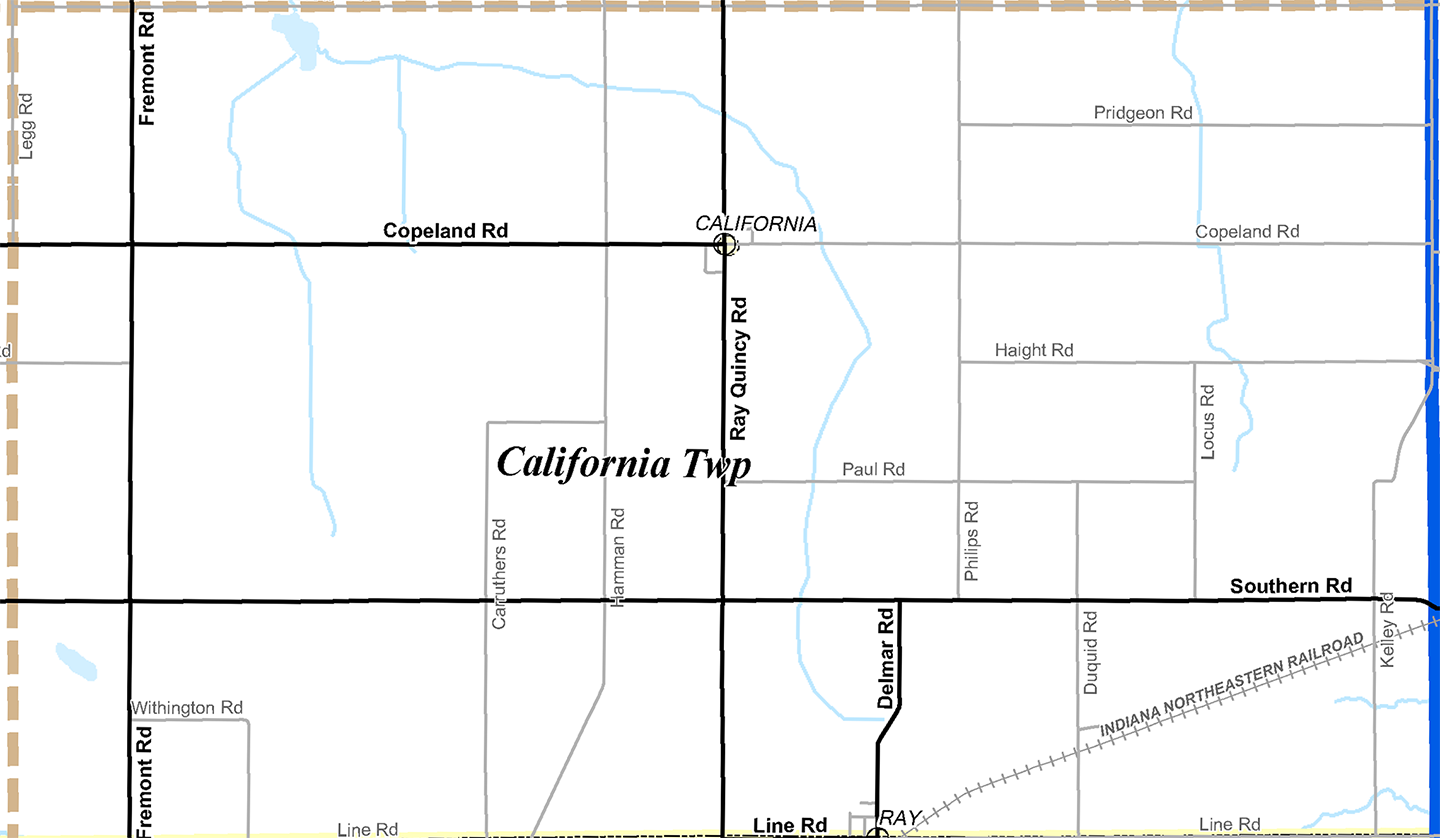 2009 California Township, Michigan map