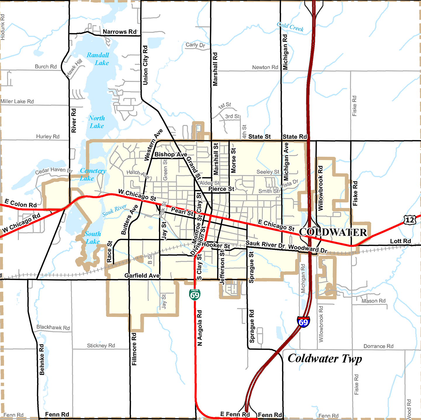 2009 Coldwater Township, Michigan map